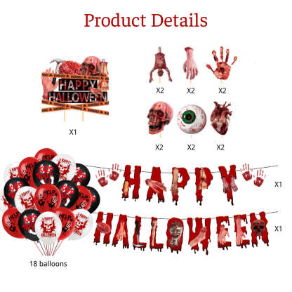 Halloween Hanging Swirl Banner Bloody Decorations Party Supplies Gift for Halloween Party