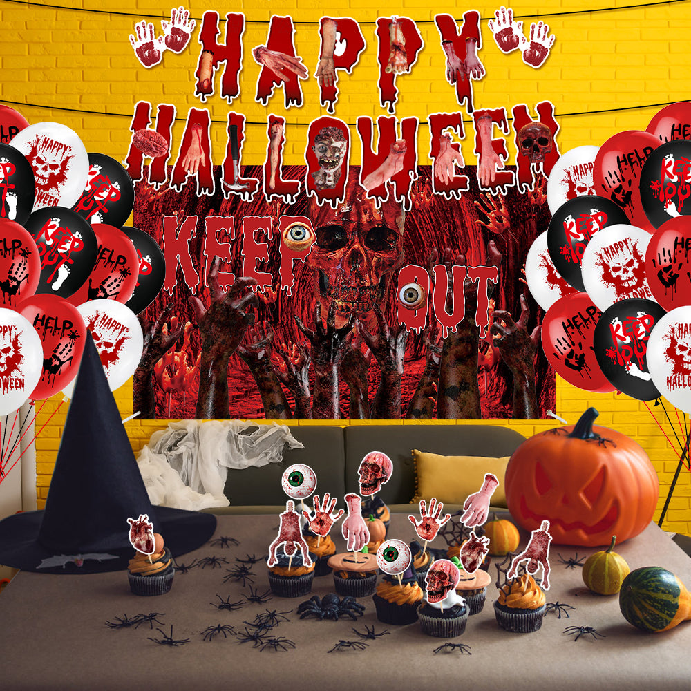 Halloween Hanging Swirl Banner Bloody Decorations Party Supplies Gift for Halloween Party