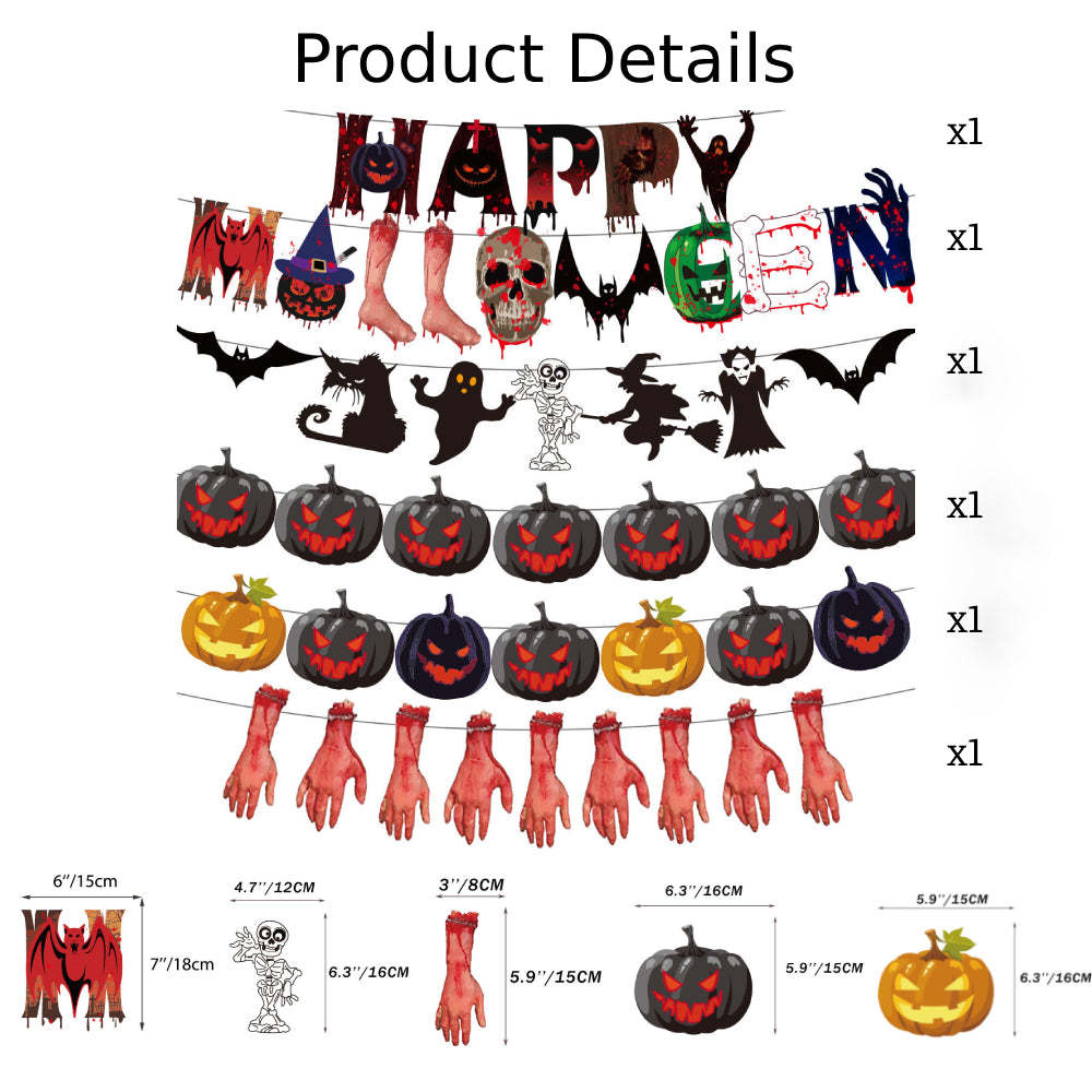 Halloween Horror Party Banner Decorations Party Supplies Gifts for Halloween Party