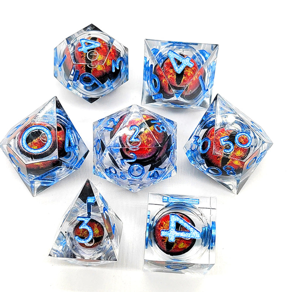 Liquid Core Resin DnD Dice Dragon's Eye Dice DnD Dice Set