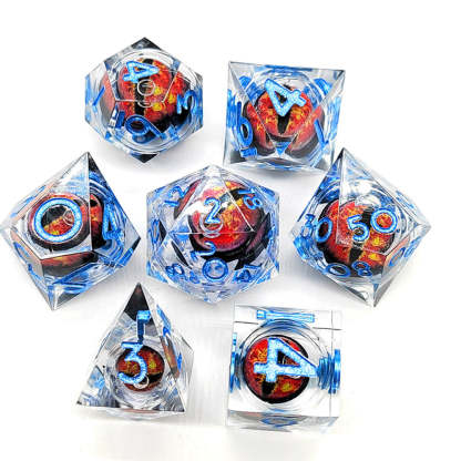 Liquid Core Resin DnD Dice Dragon's Eye Dice DnD Dice Set