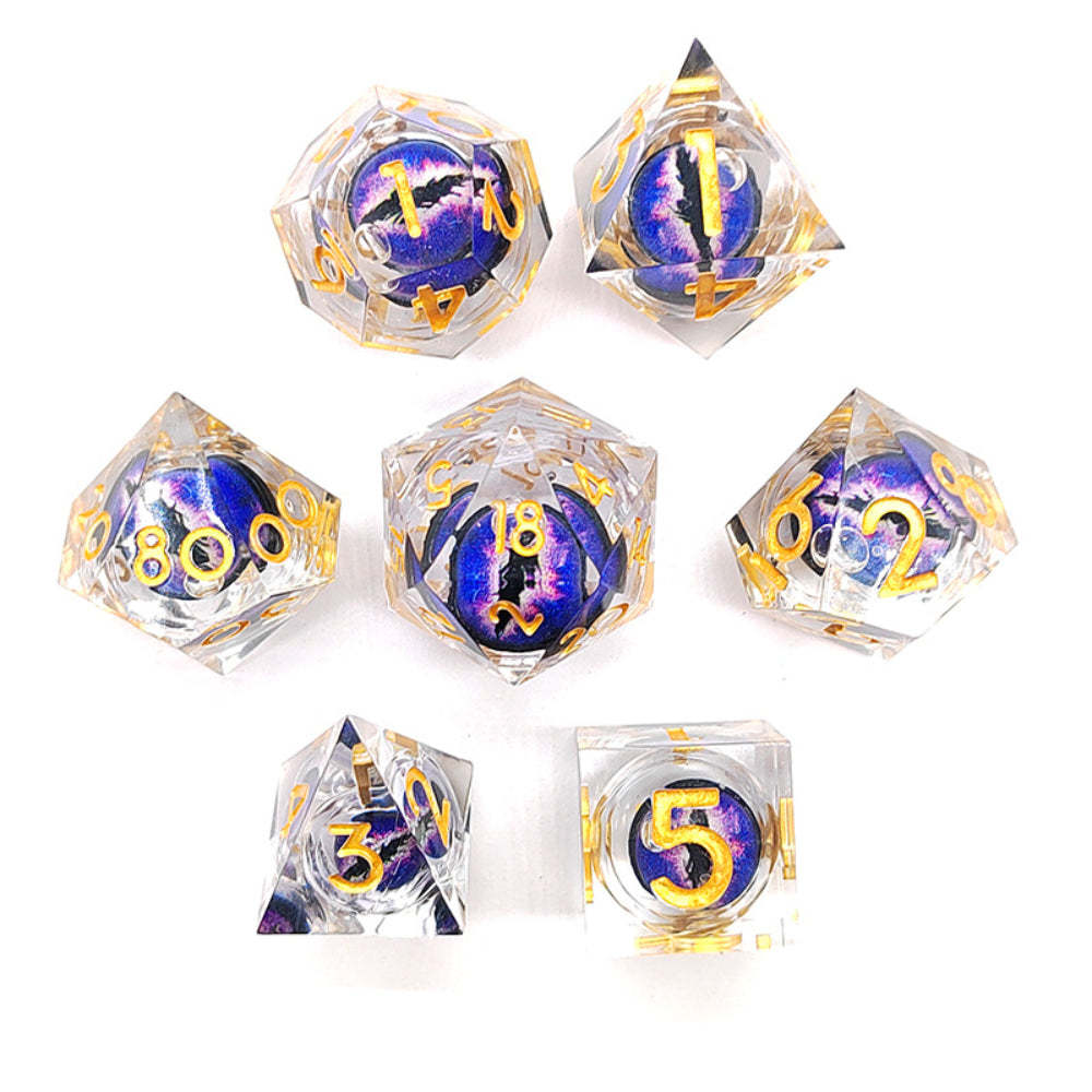 Liquid Core Resin DnD Dice Dragon's Eye Dice DnD Dice Set