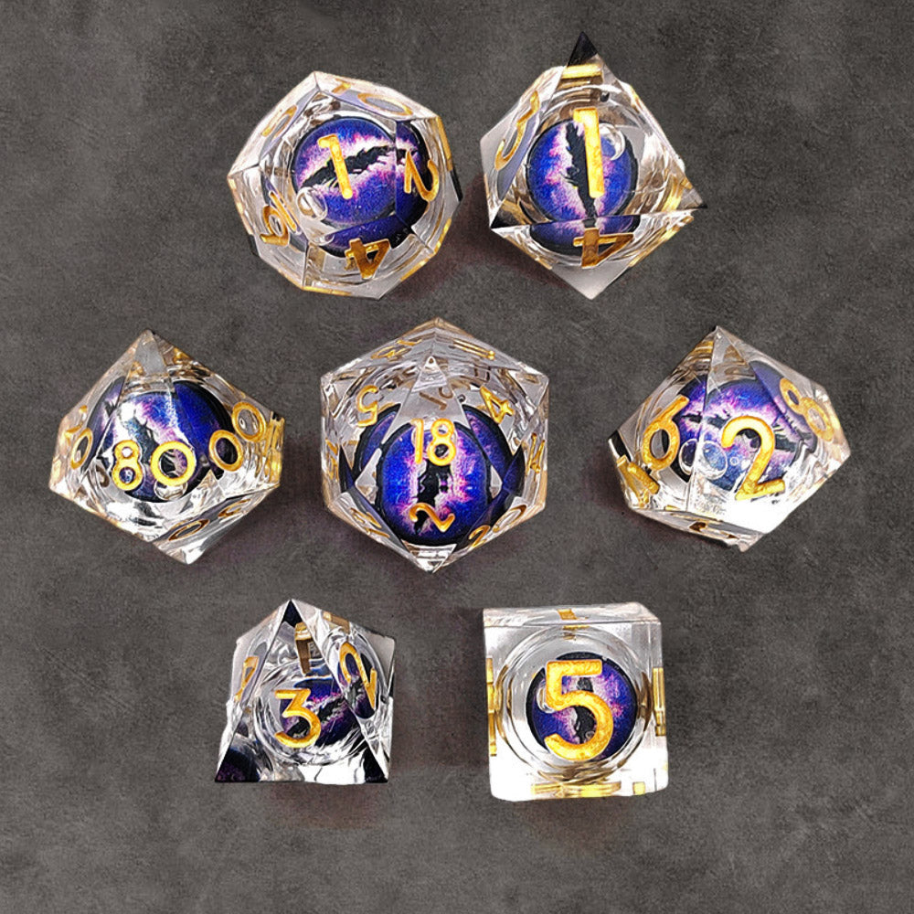 Liquid Core Resin DnD Dice Dragon's Eye Dice DnD Dice Set