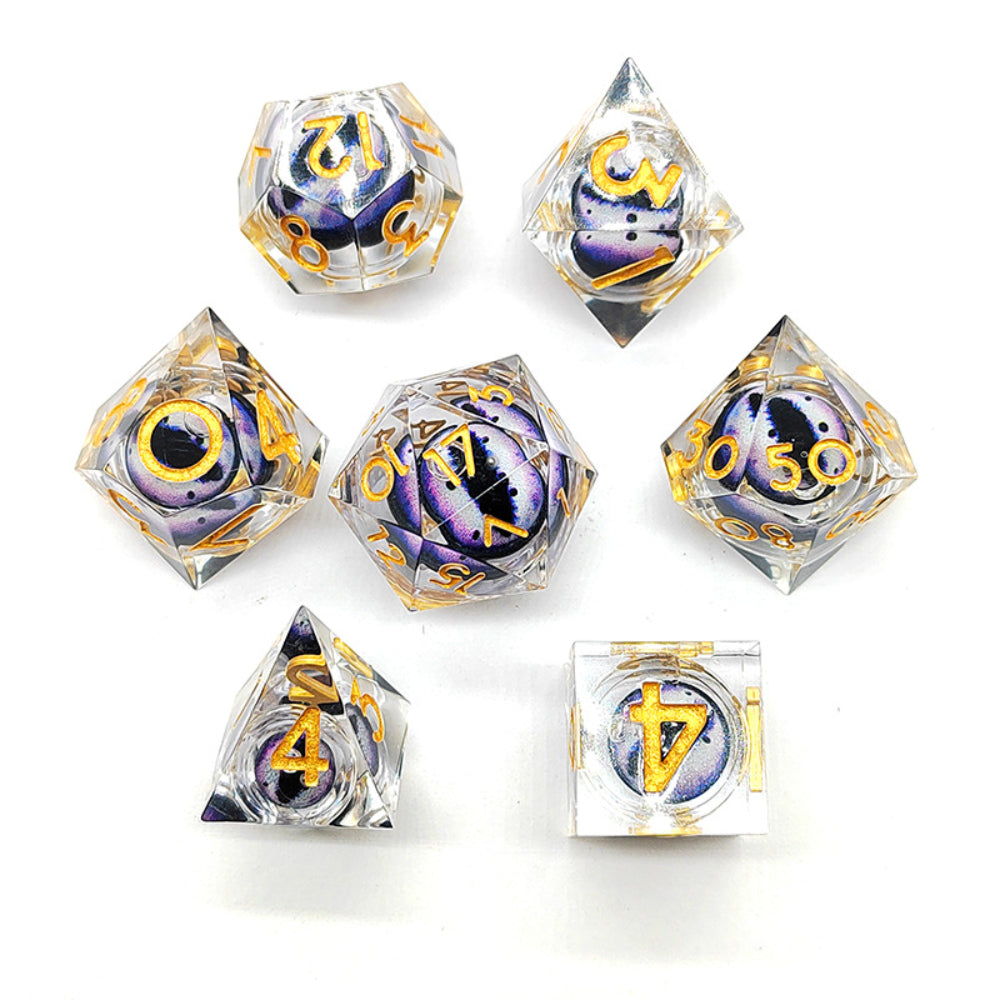 Liquid Core Resin DnD Dice Dragon's Eye Dice DnD Dice Set
