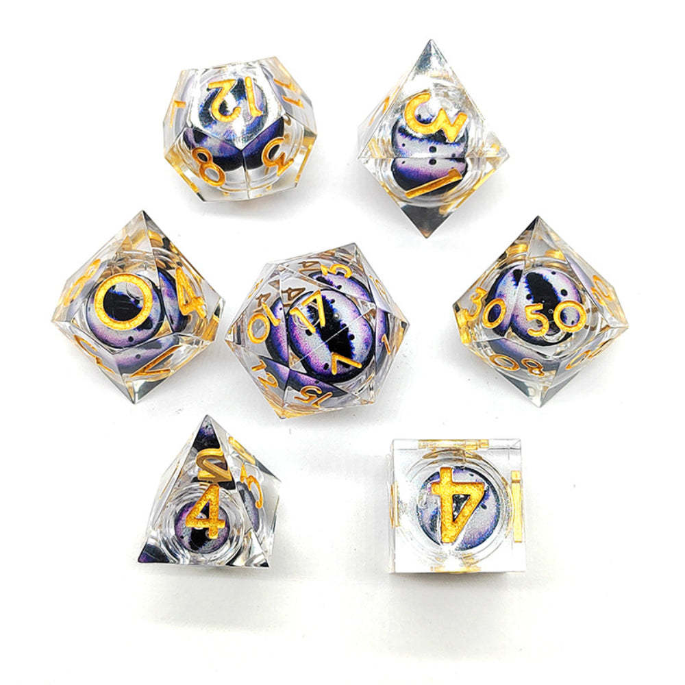 Liquid Core Resin DnD Dice Dragon's Eye Dice DnD Dice Set