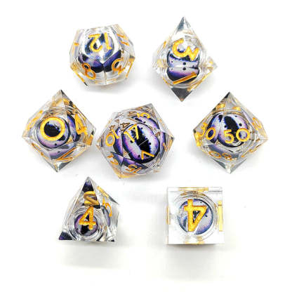 Liquid Core Resin DnD Dice Dragon's Eye Dice DnD Dice Set