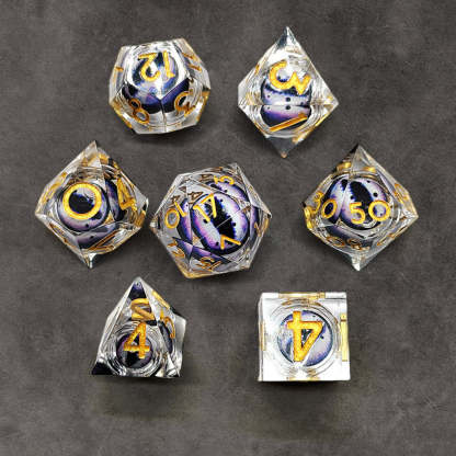 Liquid Core Resin DnD Dice Dragon's Eye Dice DnD Dice Set