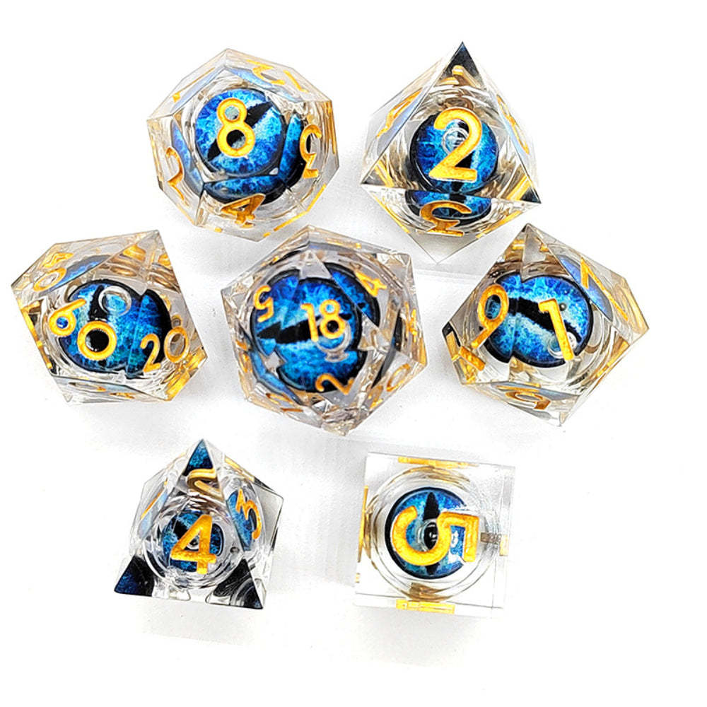 Liquid Core Resin DnD Dice Dragon's Eye Dice DnD Dice Set