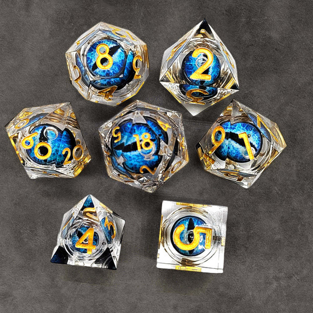Liquid Core Resin DnD Dice Dragon's Eye Dice DnD Dice Set