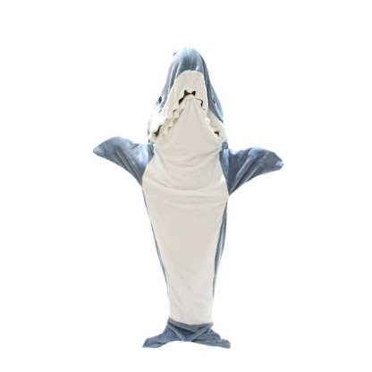 Shark Blanket Hoodie Wearable Shark Blanket Flannel Loungewear Shark Hoodie Sleeping Bag