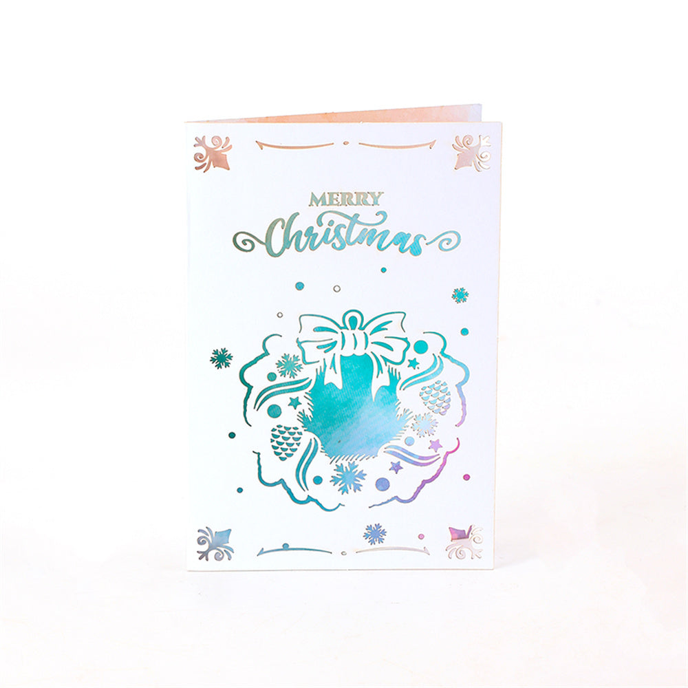 Christmas 3D Pop Up Card Hollow Christmas Greeting Card