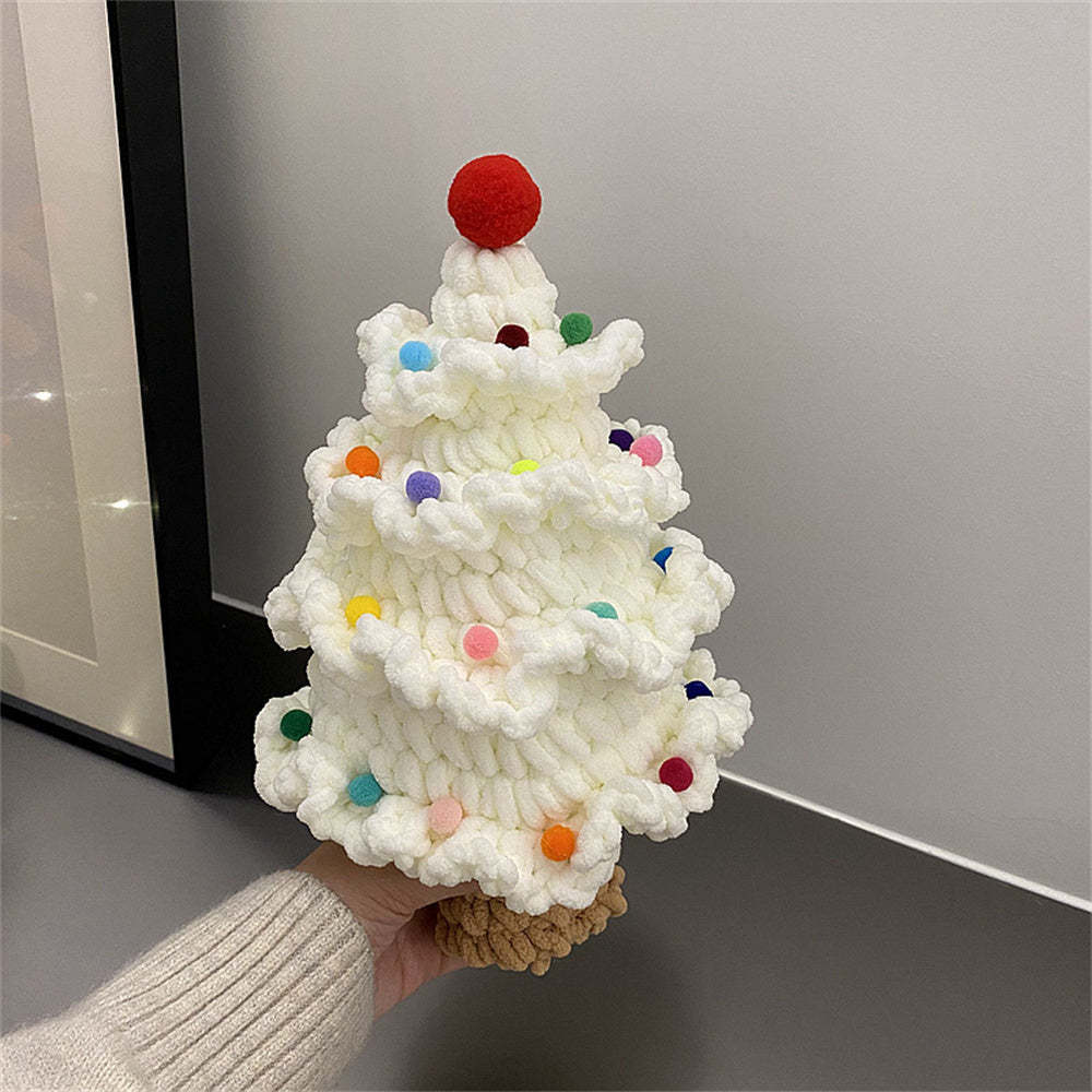 Crochet Christmas Tree Handmade Knitted Ornament Christmas Day Gift