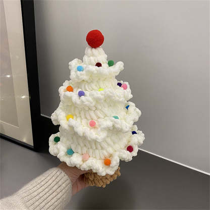 Crochet Christmas Tree Handmade Knitted Ornament Christmas Day Gift