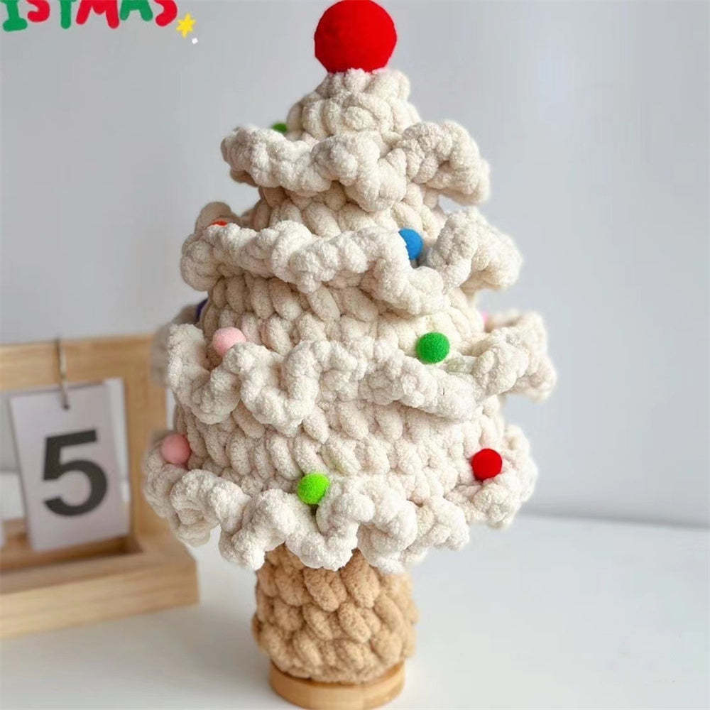 Crochet Christmas Tree Handmade Knitted Ornament Christmas Day Gift