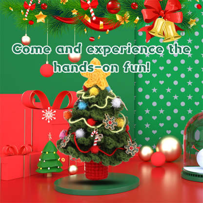 Christmas Tree DIY Crochet Kit for Beginners with Step-by-Step Video Tutorials Gift for Adults and Kids