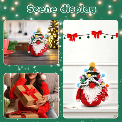 Christmas Gnome DIY Crochet Kit for Beginners with Step-by-Step Video Tutorials Gifts for Adults and Kids