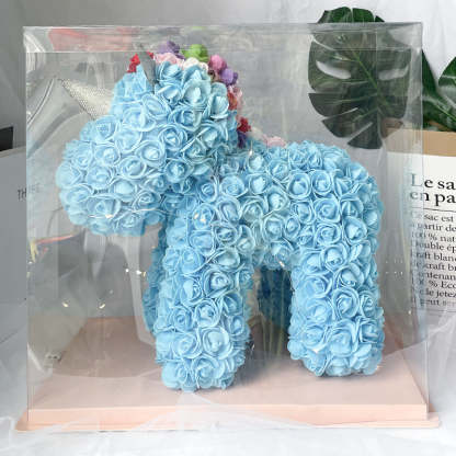 Enchanting Rose Flower Unicorn - Handmade Mythical Beast for Valentine's Day