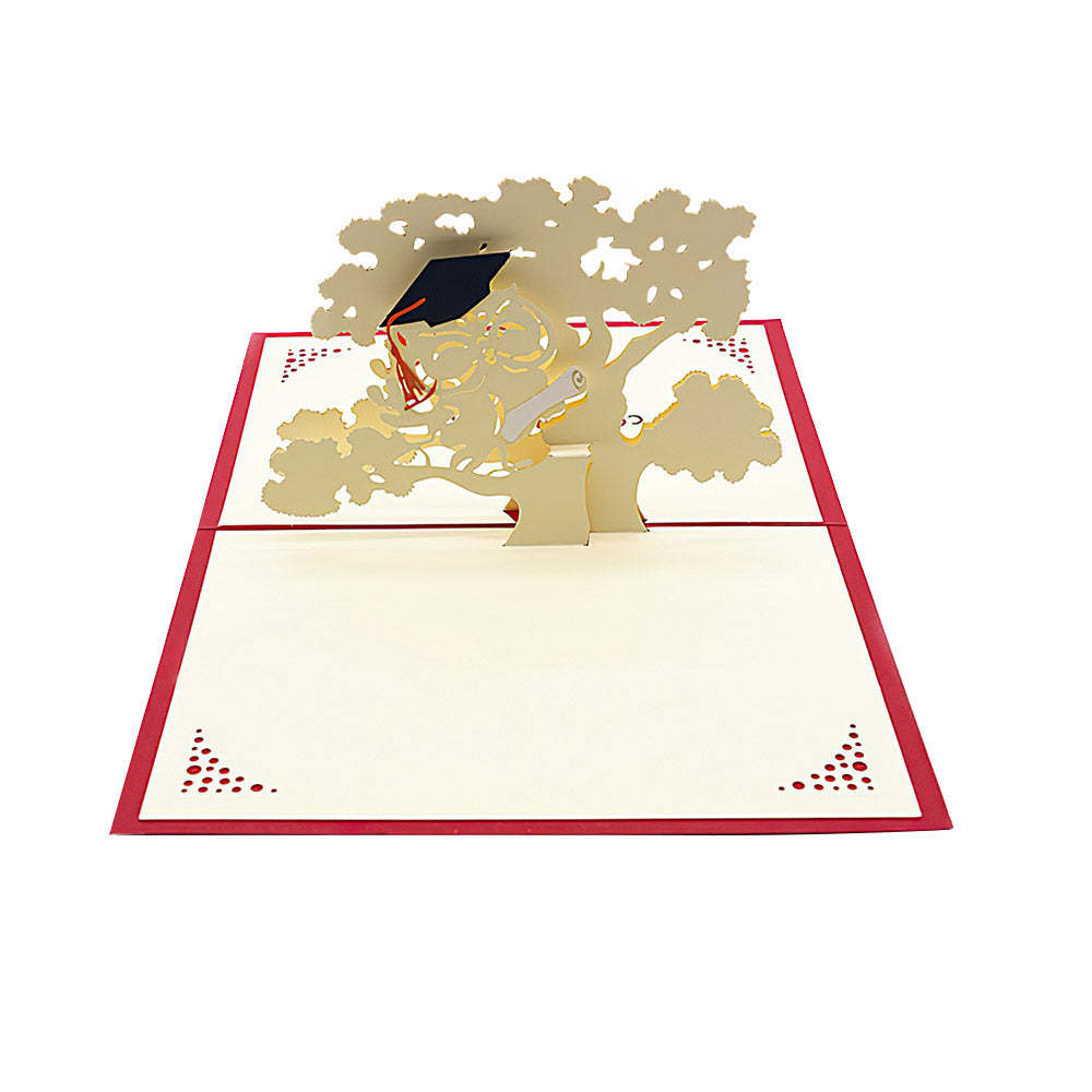 Congrats Graduation Tree 3D Pop Up Card Newly Grads Congratulations Greeting Card