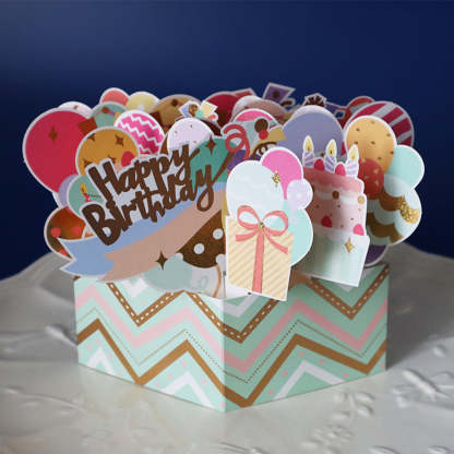 Creative 3D Pop Up Greeting Card Birthday Surprise Box Card