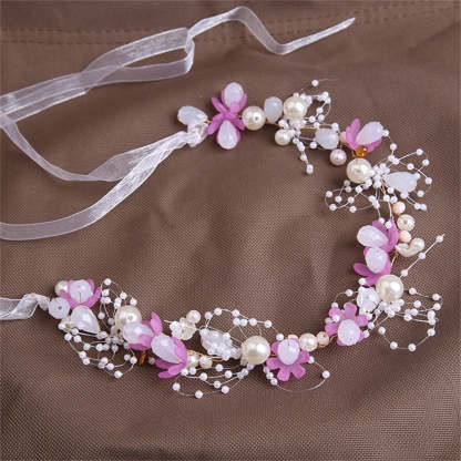 Wedding Flower Girl Crown Flower Tiara Bohemian Flower Crown