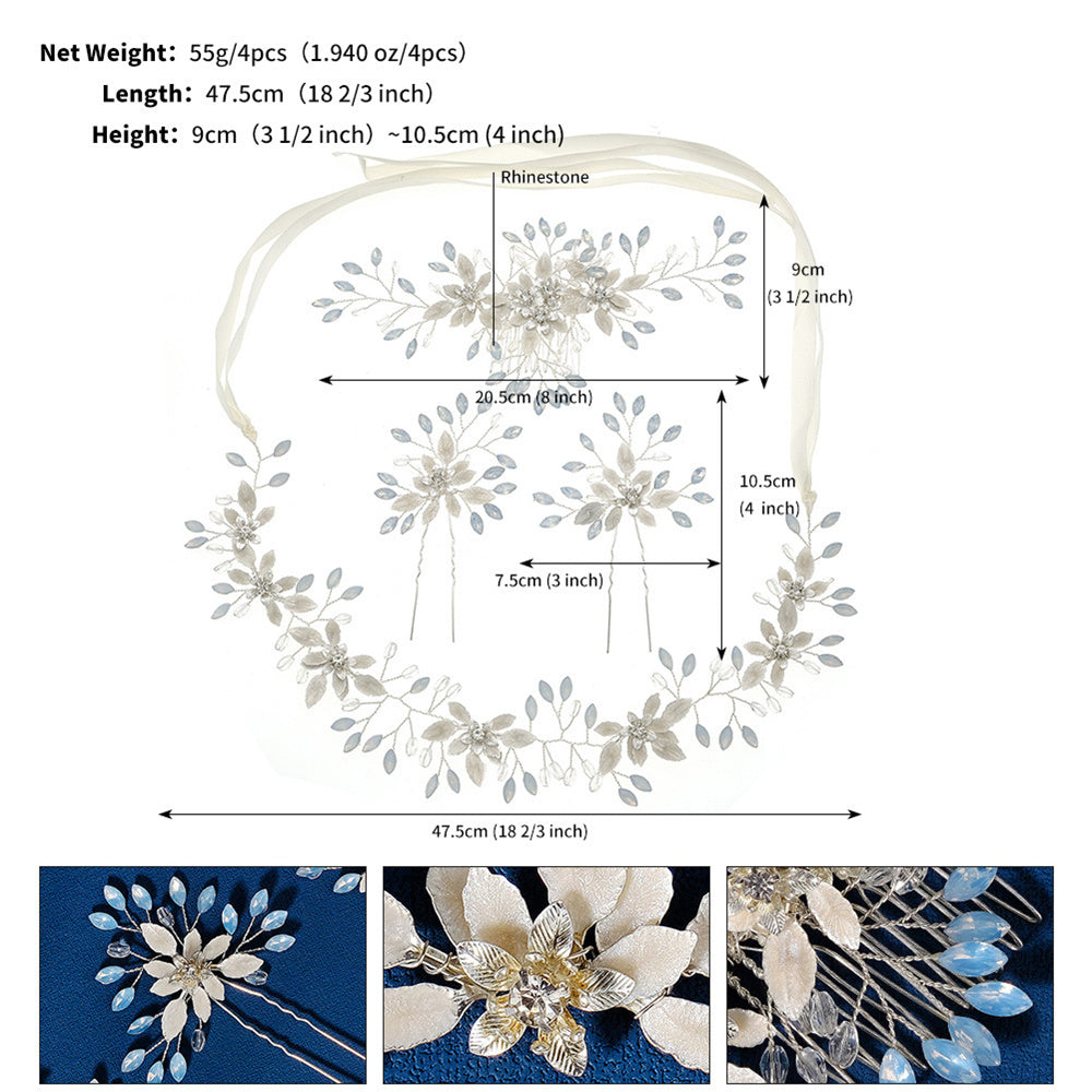 Rhinestone Hairpiece for Bride and Bridesmaid Wedding Accessory Vintage Boho