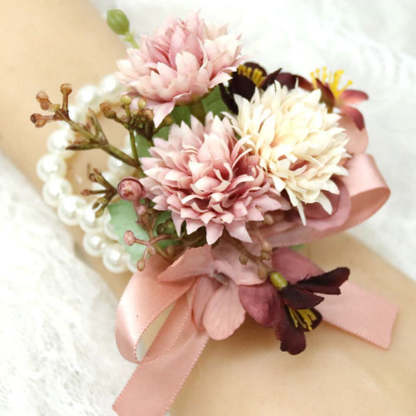 Realistic Wedding Boutonnieres Faux Silk Groom's Corsage Best Man's Corsage