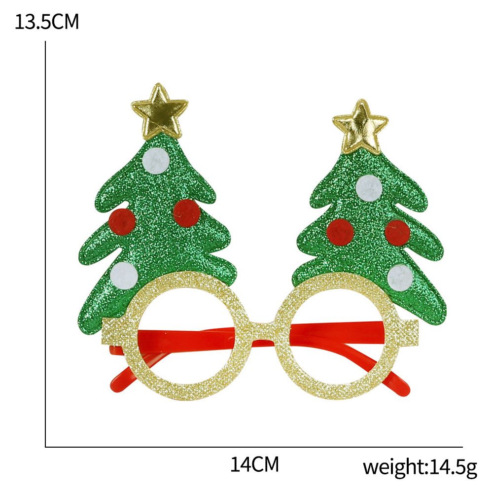 6 Pcs Christmas Glasses Frames Christmas Decoration Accessories Costume Eyeglasses for Christmas Party Supplies