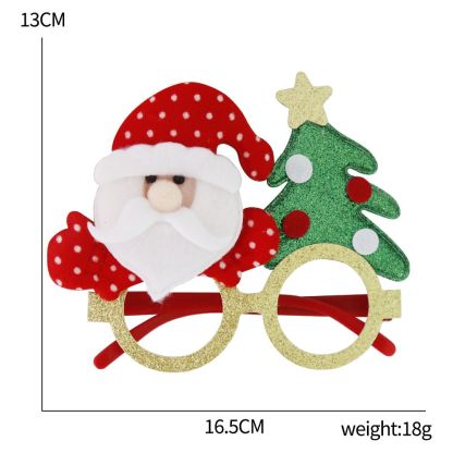 6 Pcs Christmas Glasses Frames Christmas Decoration Accessories Costume Eyeglasses for Christmas Party Supplies