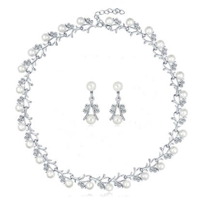 Pearl Jewelry Set Pearl Wedding Jewelry Gold Wedding Jewelry Bridesmaid Jewelry Bridal Jewelry Set