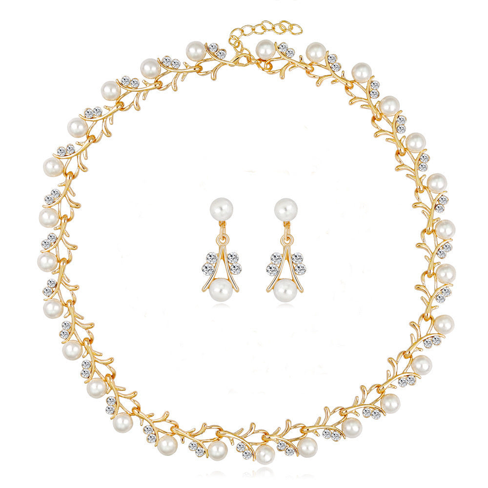 Pearl Jewelry Set Pearl Wedding Jewelry Gold Wedding Jewelry Bridesmaid Jewelry Bridal Jewelry Set
