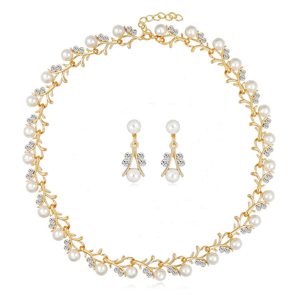 Pearl Jewelry Set Pearl Wedding Jewelry Gold Wedding Jewelry Bridesmaid Jewelry Bridal Jewelry Set