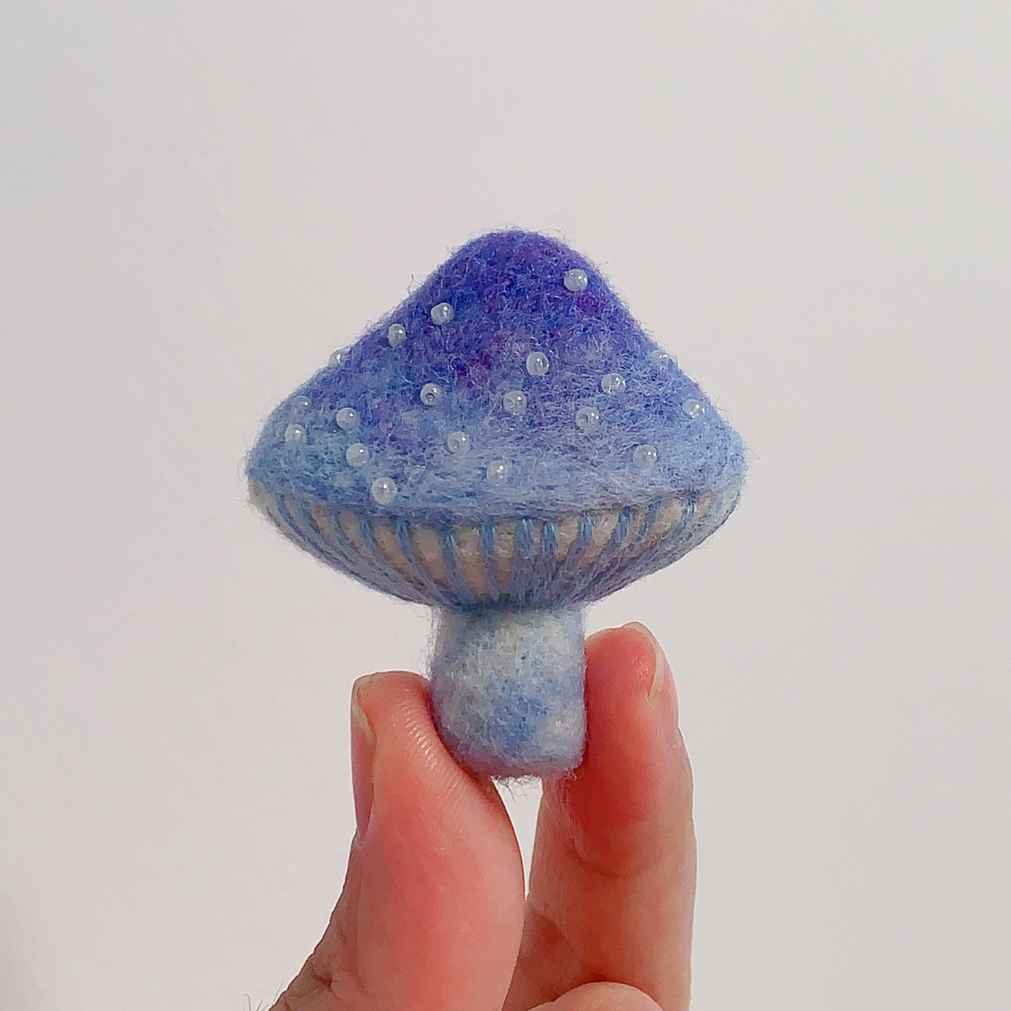 Whimsical Handmade Felt Mushroom Brooch - Unique Nature-inspired Accessory
