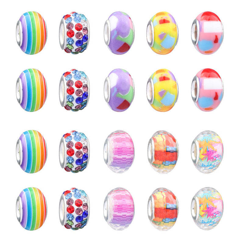 DIY Bracelet Making Kit with Beads Colorful Bracelets Set with Gift Box Gift for Girls