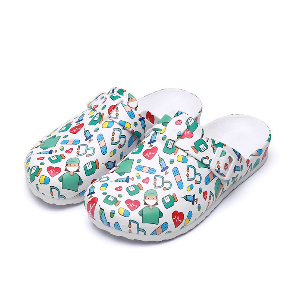 Laboratory Clogs Comfort Mules Close Toe Nurse Shoes Slip On Garden Shoes