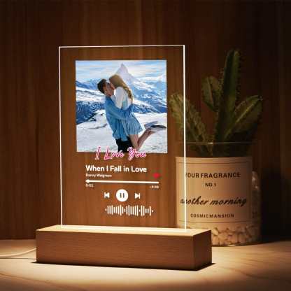 Custom Scannble Keychain/Plaque/Night Light Gifts For Lover Decorated Letter - I Love You