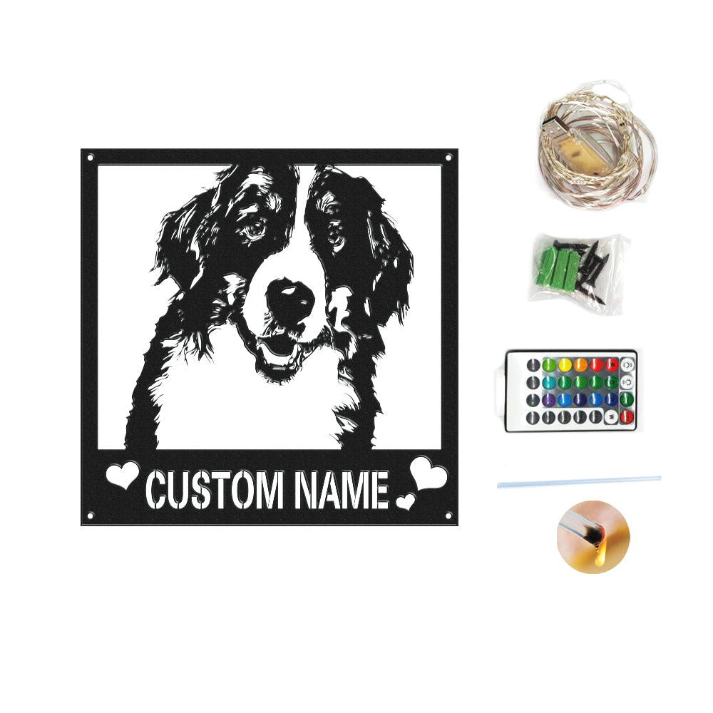 Custom Metal Sign LED Light Personalized Photo Sign Wall Art Home Decor Gift