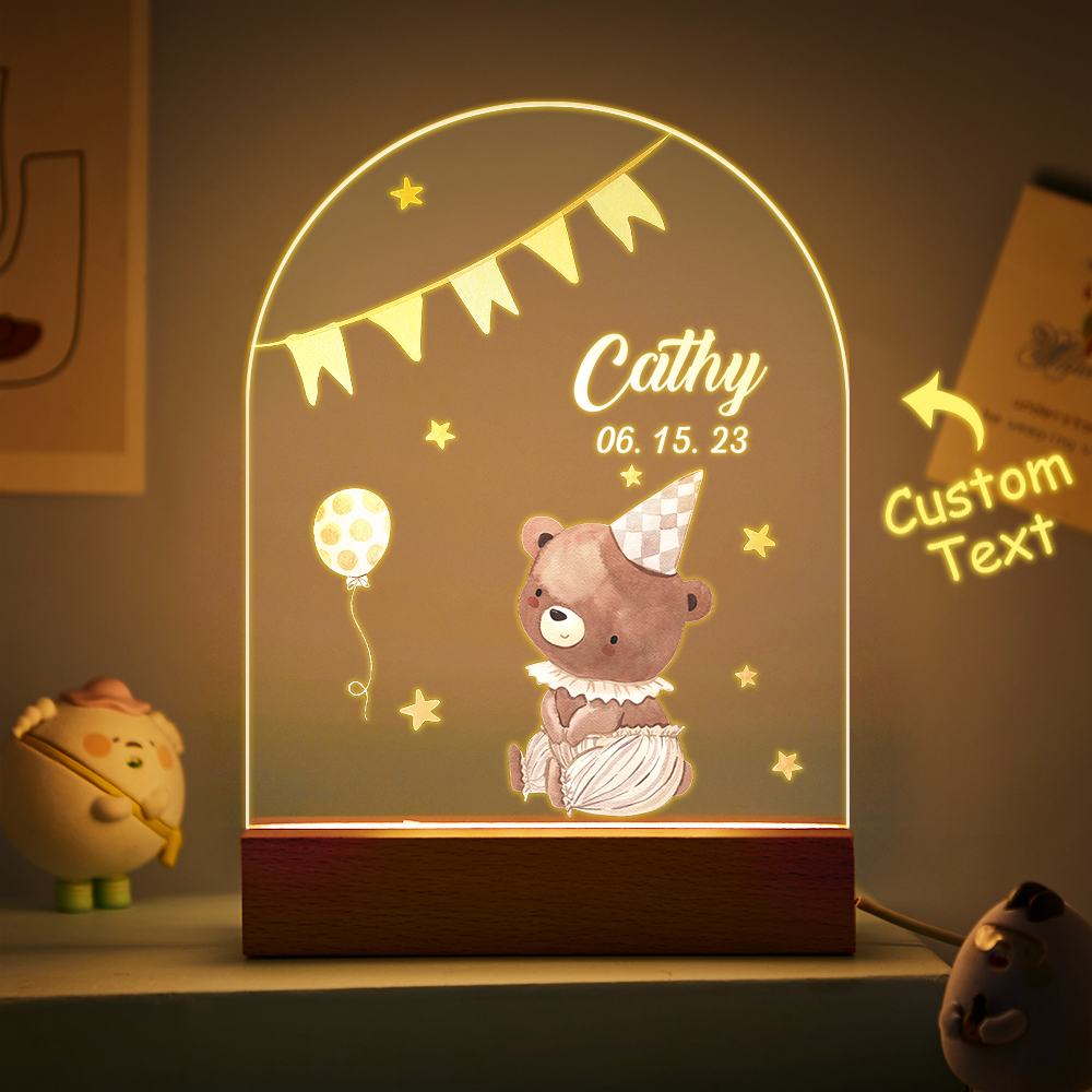 Custom Name Christmas Tree Personalized Santa Elk Night Light Bedroom Christmas Gift 3D Room Decor Night Light Desk Lamp Night Light Gift