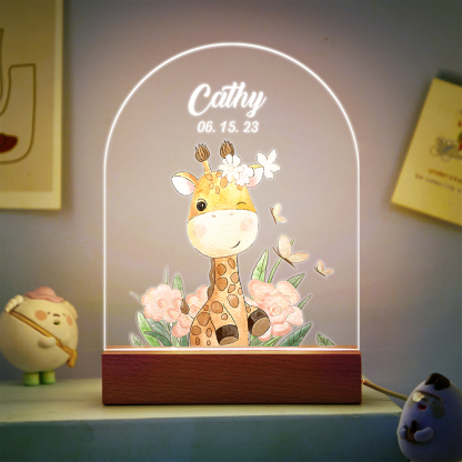 Custom Name Christmas Tree Personalized Santa Elk Night Light Bedroom Christmas Gift 3D Room Decor Night Light Desk Lamp Night Light Gift