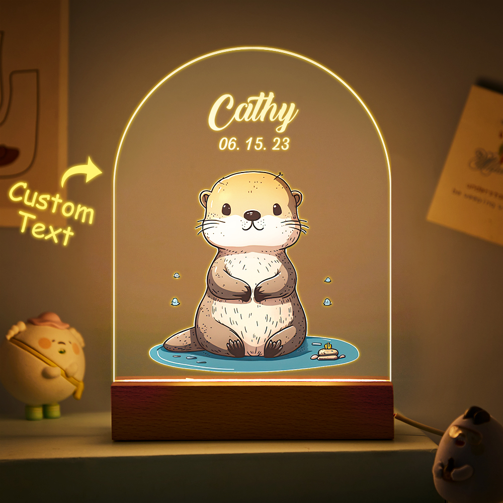 Custom Name Christmas Tree Personalized Santa Elk Night Light Bedroom Christmas Gift 3D Room Decor Night Light Desk Lamp Night Light Gift