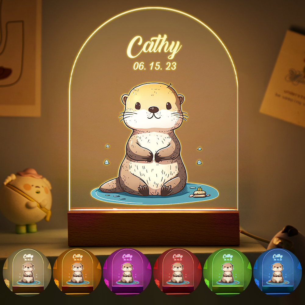 Custom Name Christmas Tree Personalized Santa Elk Night Light Bedroom Christmas Gift 3D Room Decor Night Light Desk Lamp Night Light Gift