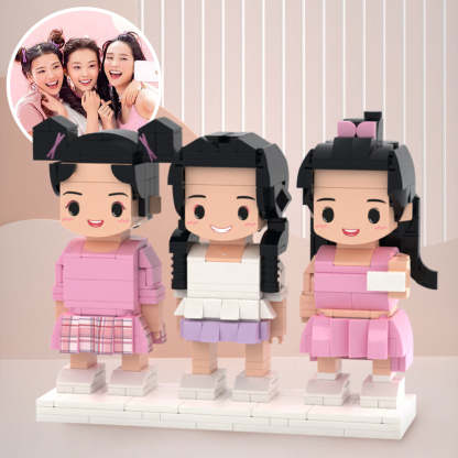 Gifts for Bestie 3 People Full Custom Brick Figures Custom Brick Figures Small Particle Block Toys