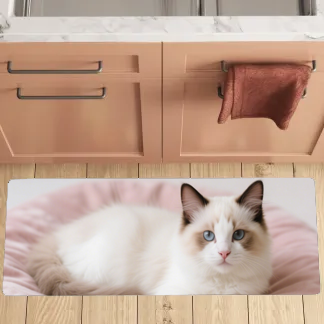 Personalized Kitchen Floor Mat – Custom Anti-Slip Soft Rug with Photo Design