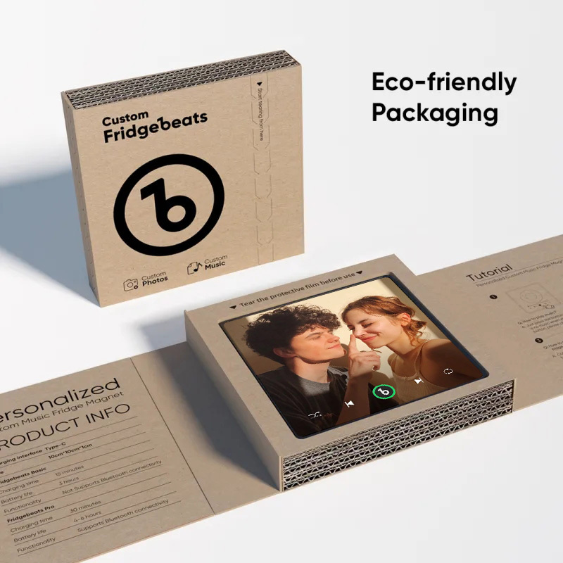 FridgeBeats Frameless Custom Music Fridge Magnet New 4.0 Upgrade Custom Music And Photo Fridge Magnet Supports Bluetooth Connectivity