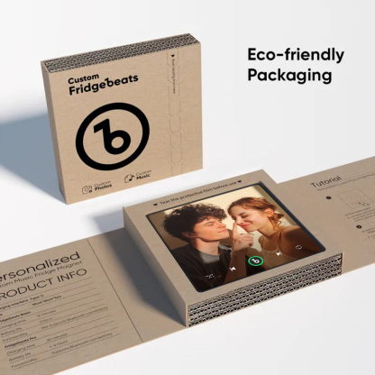 FridgeBeats Frameless Custom Music Fridge Magnet New 4.0 Upgrade Custom Music And Photo Fridge Magnet Supports Bluetooth Connectivity