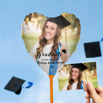 Custom Photo Balloons Graduation Party Balloons for 2022 Graduation Decor