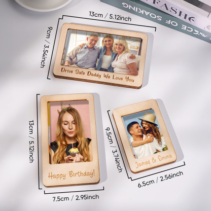 Personalized Photo Frame Car Sun Visor Clip Car Accessories Decoration Gift for Him
