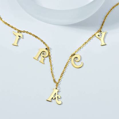 Personalized Sterling Silver Letter Initials Necklace Name Jewelry Necklaces