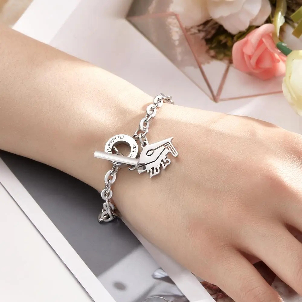Custom Engraved Bracelet 2025 Graduation Season Commemorative Gifts