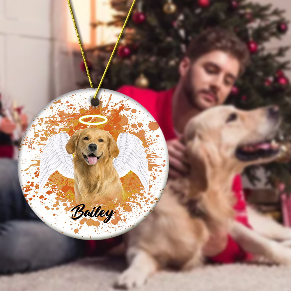 Personalized Pet Memorial Photo Ornament Christmas Tree Decoration Gift for Pet Lovers
