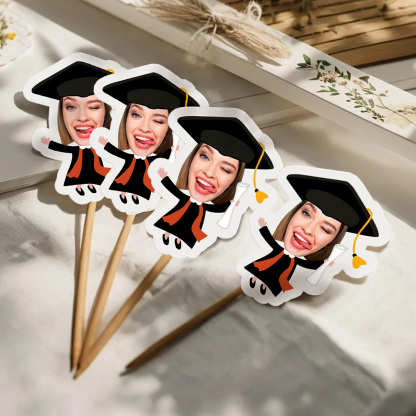 Personalized Graduation Cupcake Toppers 1 Piece Cake Decorations Party Favors Gift